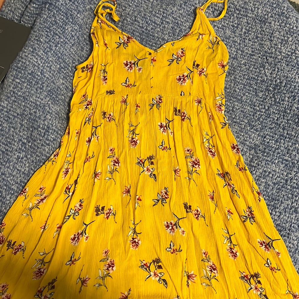 Yellow floral dress